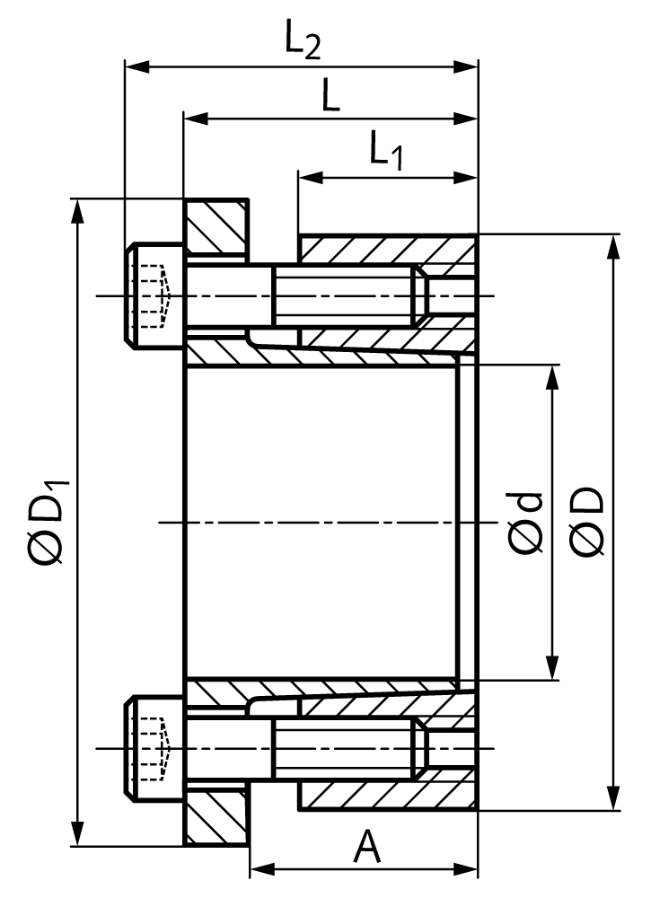 Locking assembly COM-CB3 heavy series bore 42mm size 42x80x33mm