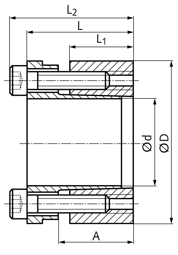 Locking assembly COM-D bore 20mm size 20-47