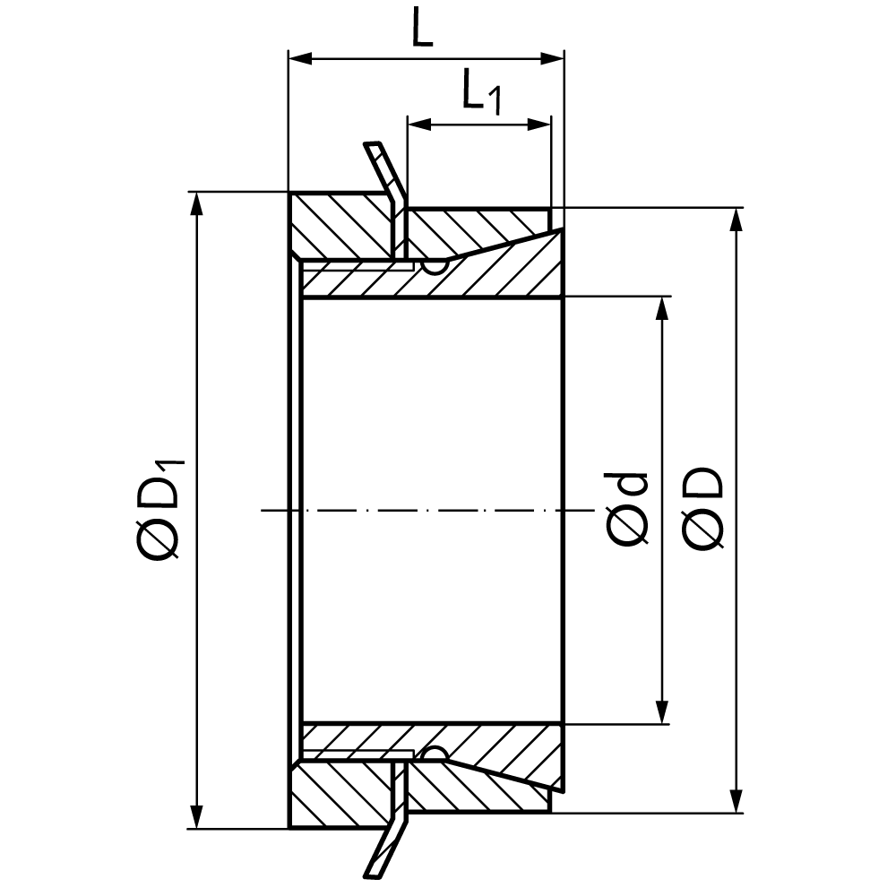 Locking assembly SSGK bore 65mm size 65x79x30.5mm