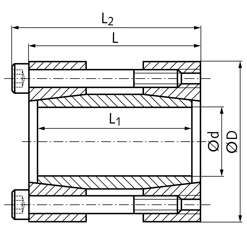 Locking assembly ST-K bore 50mm size 50x90x85mm