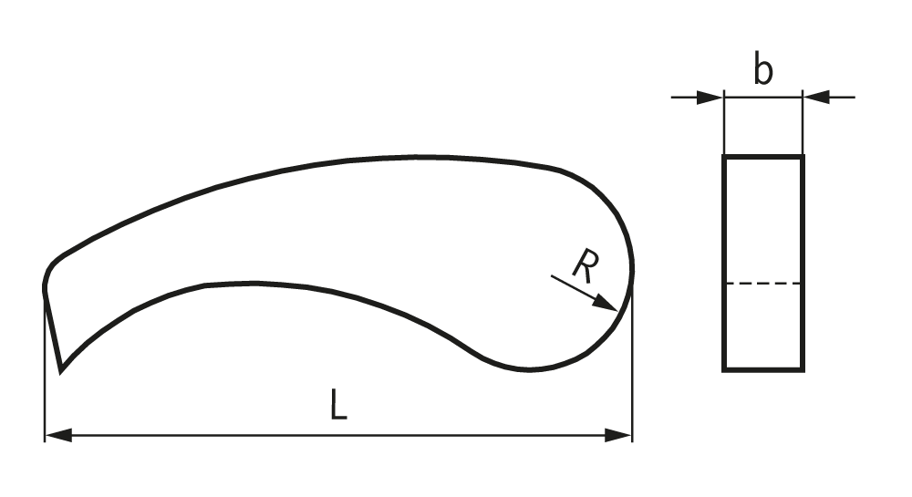 Ratchet made of steel length approx. 49.5mm width approx. 4mm