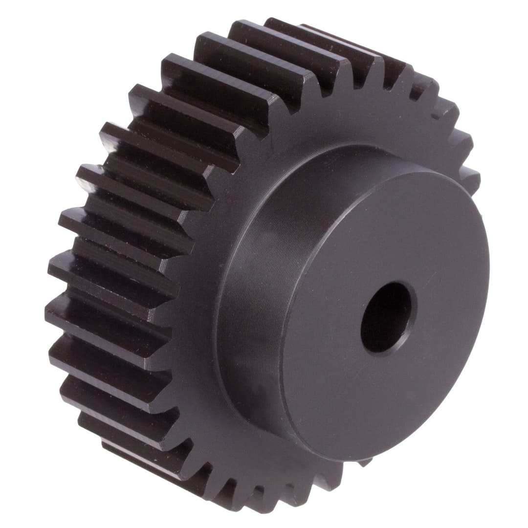 spur gear POM black with hub module 1 32 teeth tooth width 15mm outer diameter 34mm