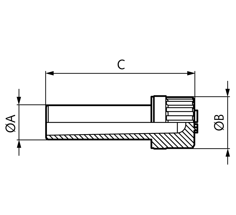 Plug pin outer diameter 10mm