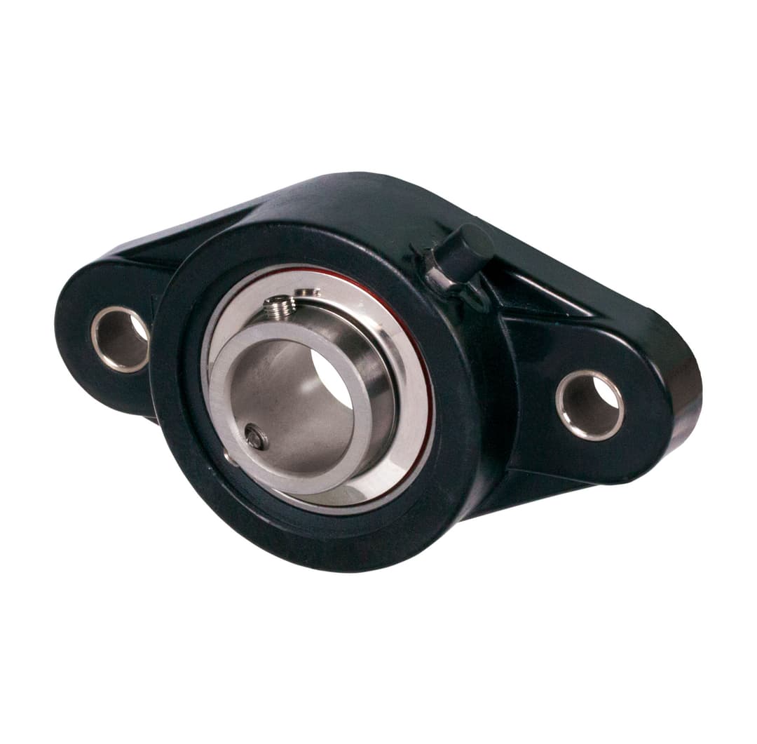 Ball flange bearing TUCFL 207 bore 35mm housing from thermoplast black bearing stainless steel