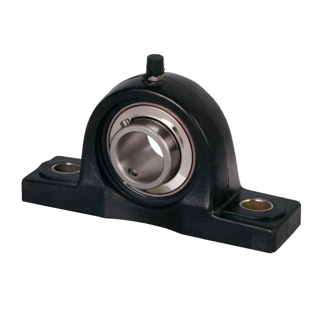 Ball pillow block bearing TUCP 209 bore 45mm housing from thermoplast black bearing stainless steel