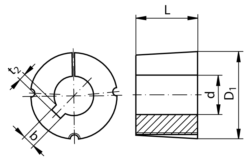 Taper bush 1610 bore 30mm