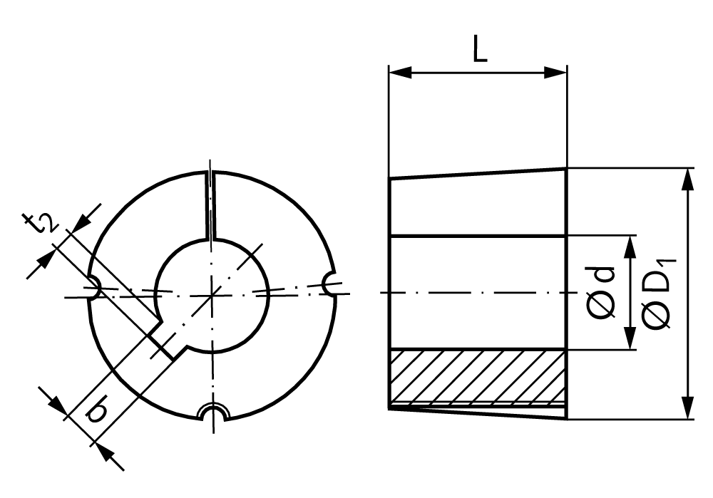 Taper bush 2012 bore 30mm