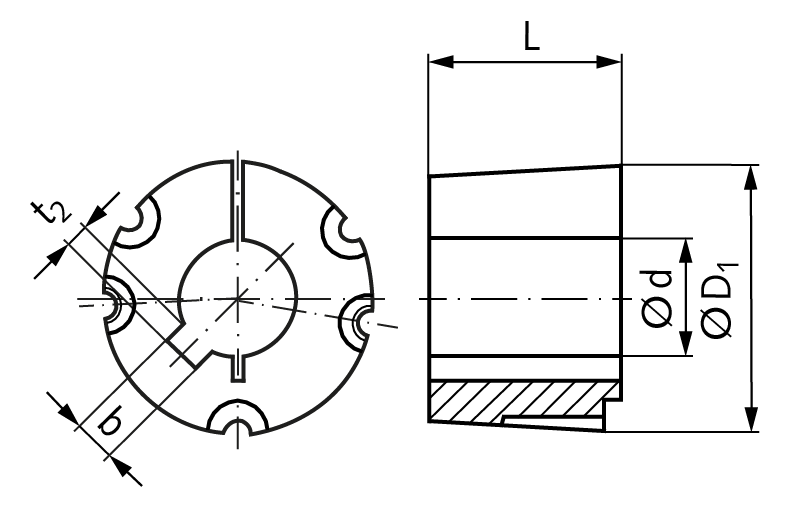 Taper-bush 4030 bore 50mm