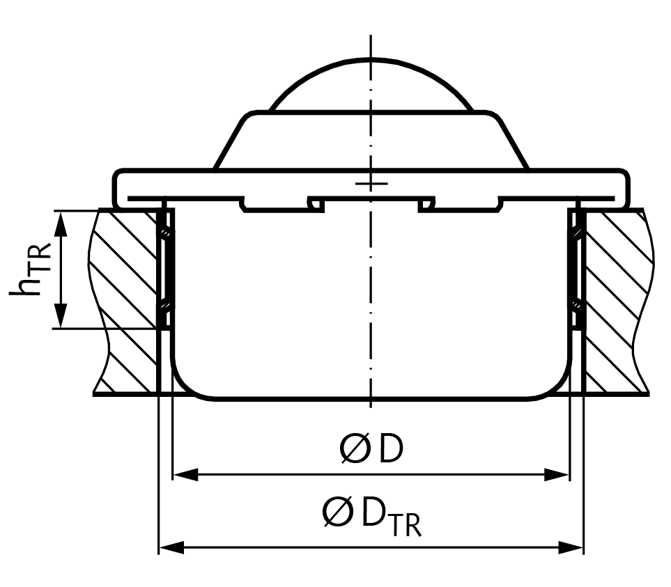 Tolerance ring 38x12mm for body diameter 36mm