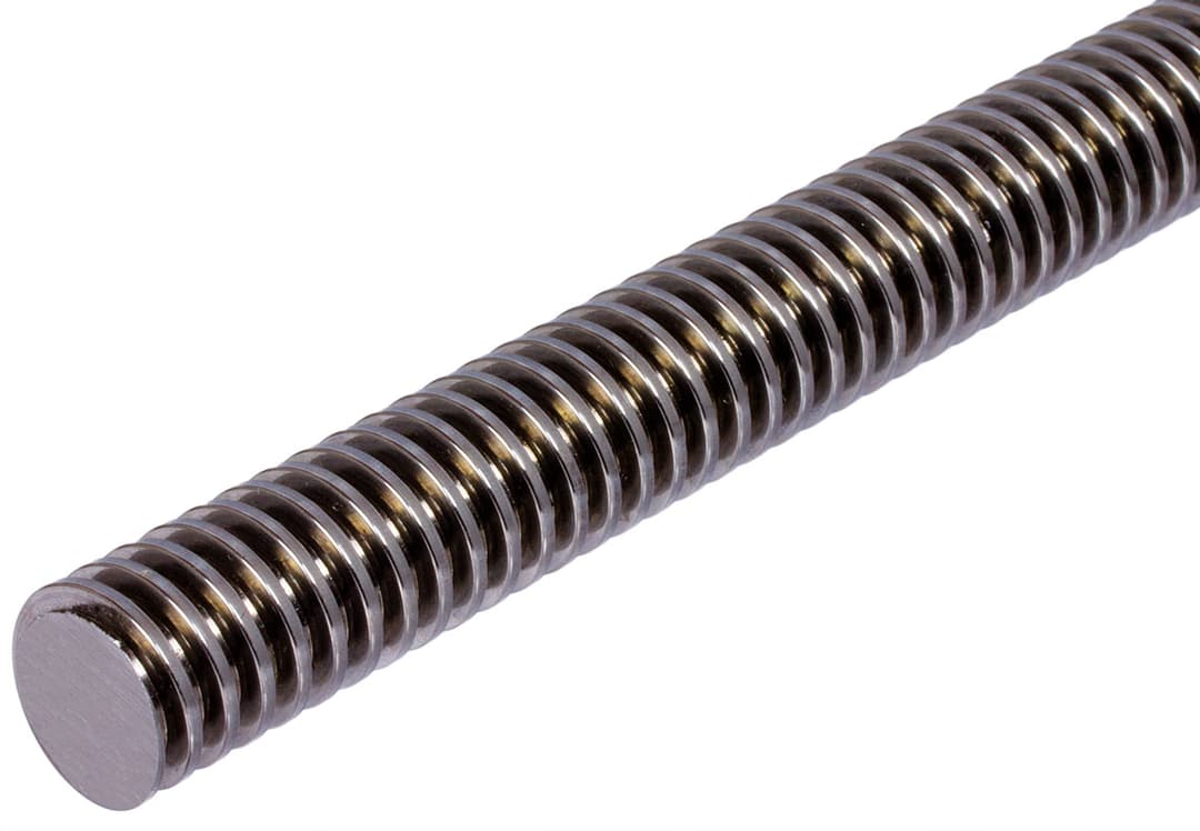 Trapezoidal-threaded spindle DIN 103 Tr.24 x 5 x 3000mm long single-start right material 1.4305 rolled