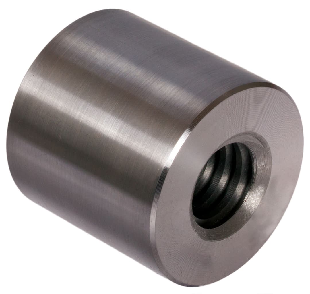 Round trapezoidal nut steel C35Pb Tr.20 x 4 single-start left length 40mm outer diameter 45mm