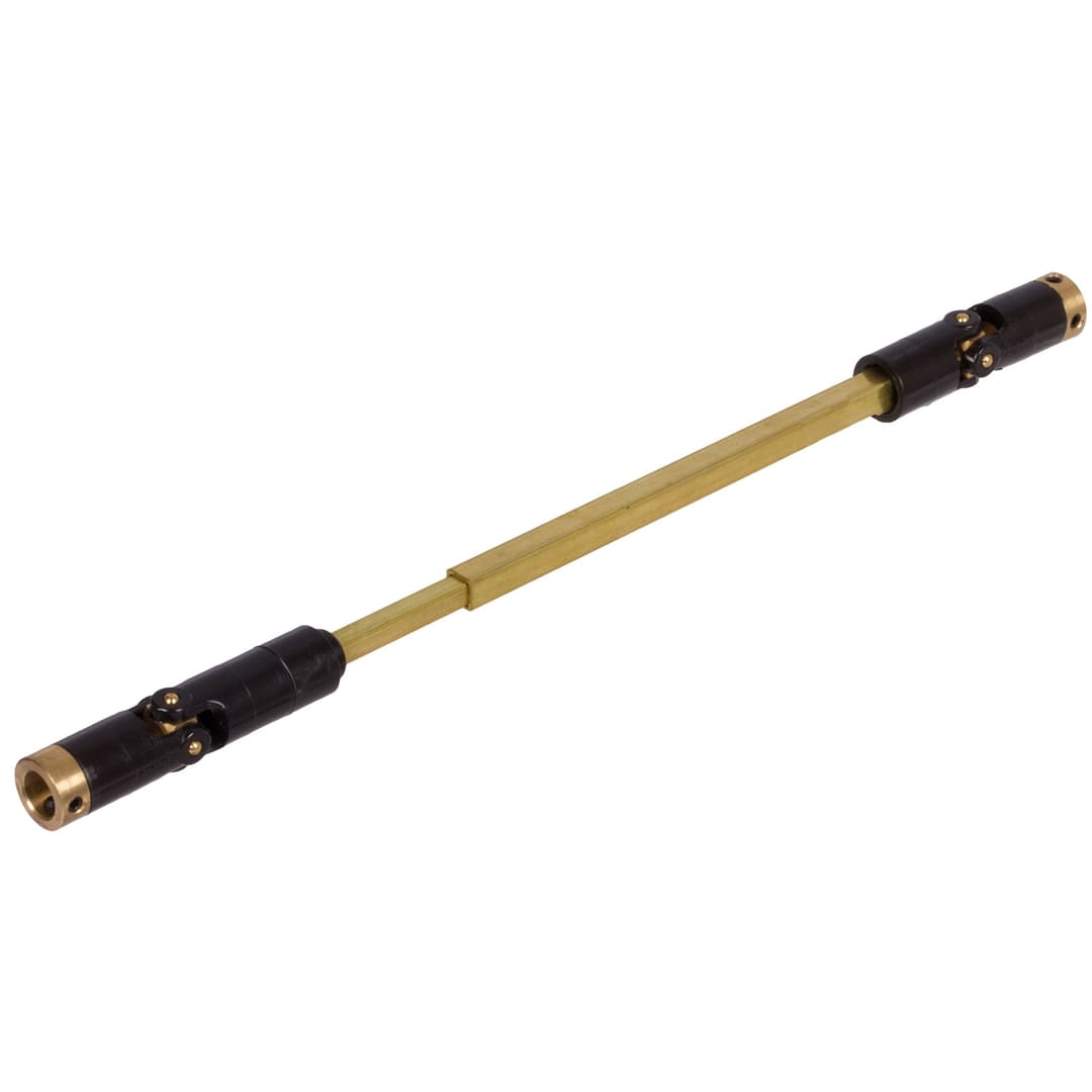 Telescopic universal-joint shaft UW made from plastic/brass bore 12.70mm telescoped length 500mm max. travel 284mm