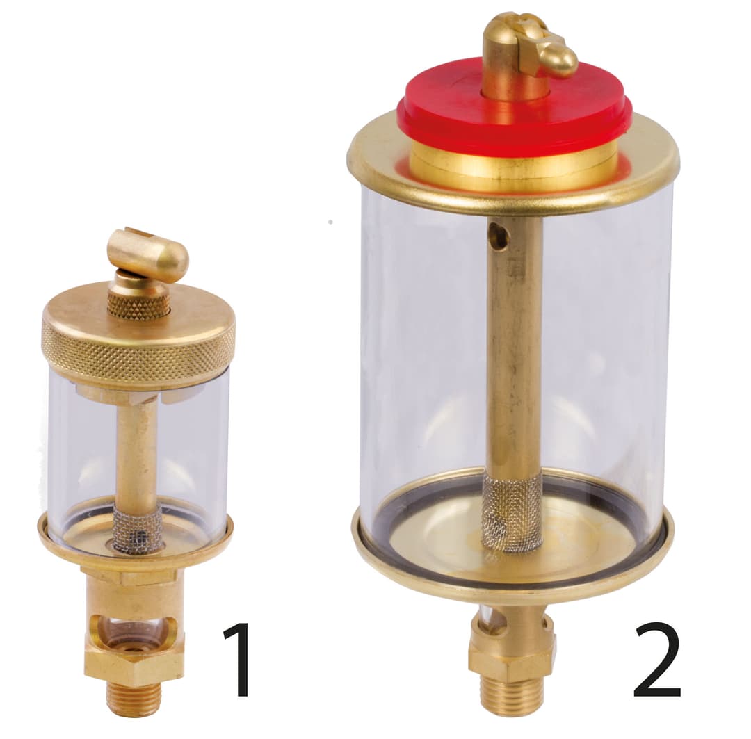 Drip feed oiler UNI drip dosing at the top capacity 500 ml thread G 1/2″