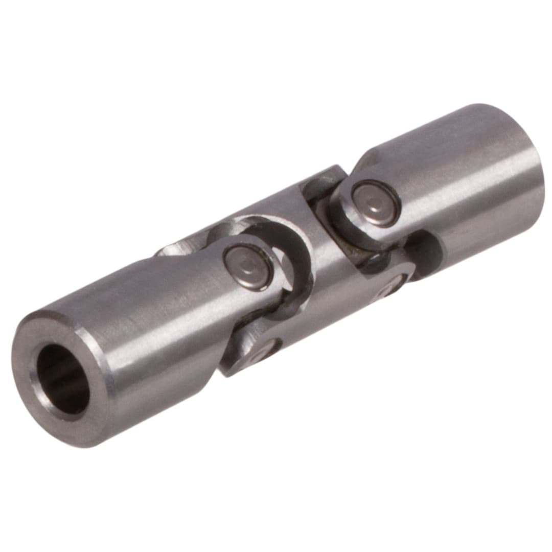 Precision double universal joint WDN with needle bearing DIN808 bore 14H7 with keyway DIN 6885-1 tolerance JS9 on both sides