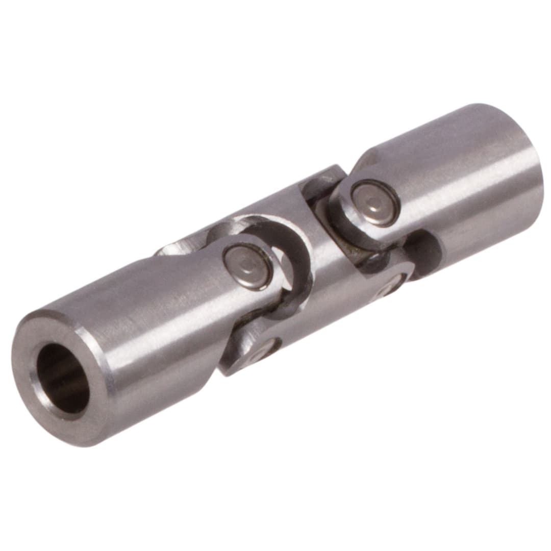 Precision double universal joint WDNR stainless steel 1.4301 with needle bearing made of bearing steel bore 20H7