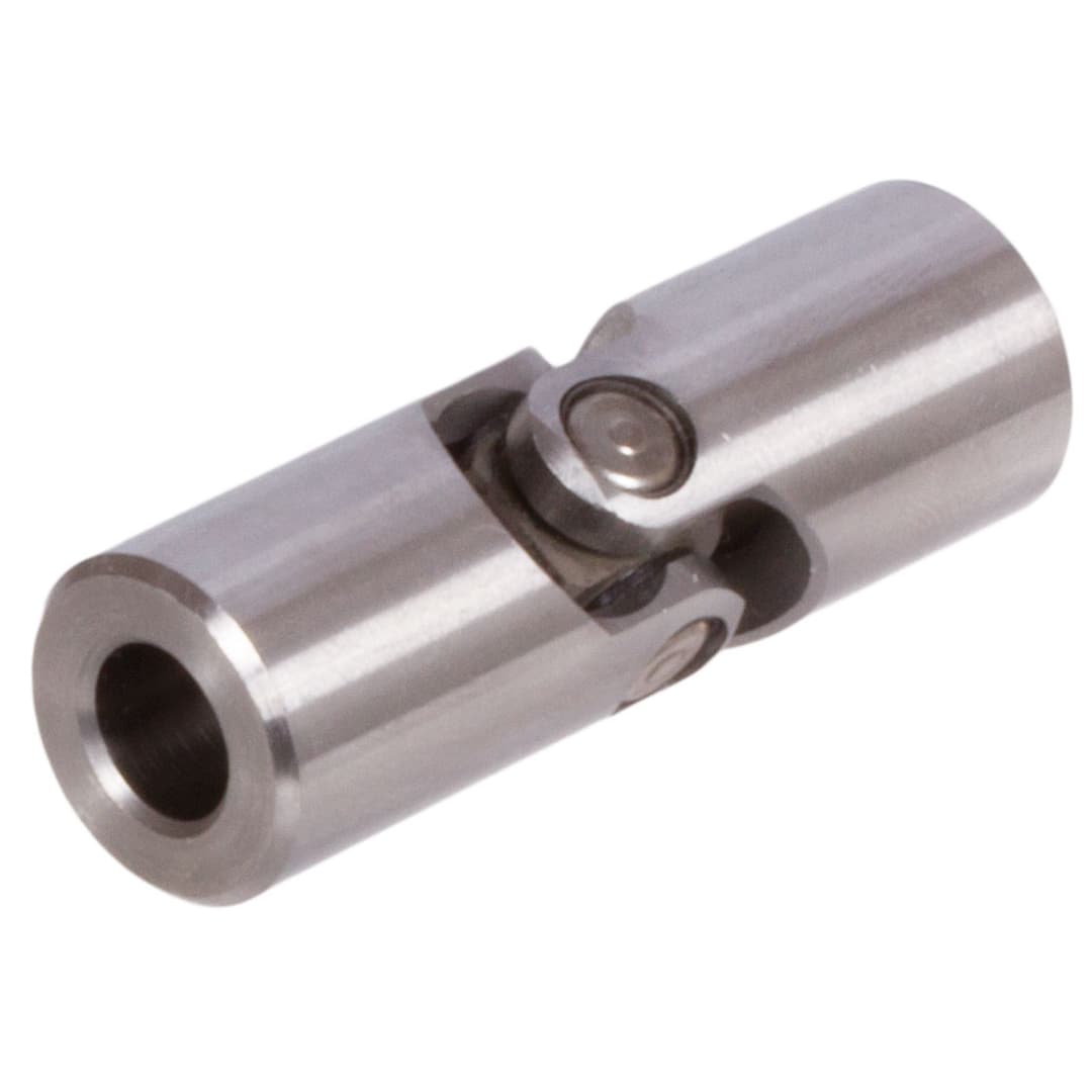 Precision single universal joint WENR stainless steel 1.4301 with needle bearing made of bearing steel bore 25H7