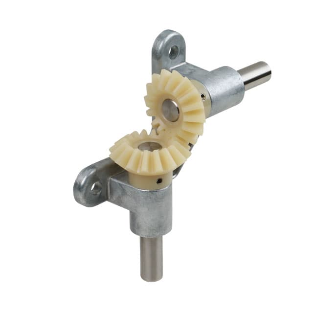 Open angular drive OW2 with polyketone bevel gears stainless steel shafts Ø 10mm module 2 16 teeth 1:1 version 10