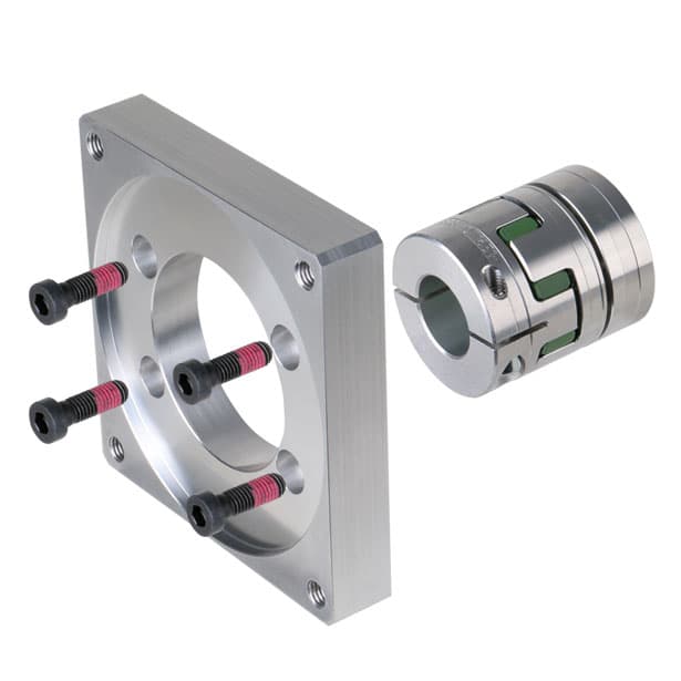Motor adaptation ZM/S size 40 consisting of coupling and flange with fixing screws for shaft-Ø 11x 23mm Centre-Ø 60mm Thread M5
