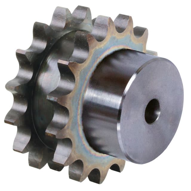Double sprocket ZRENG for 2 single roller chains 16 B-1 12 teeth material steel teeth hardened