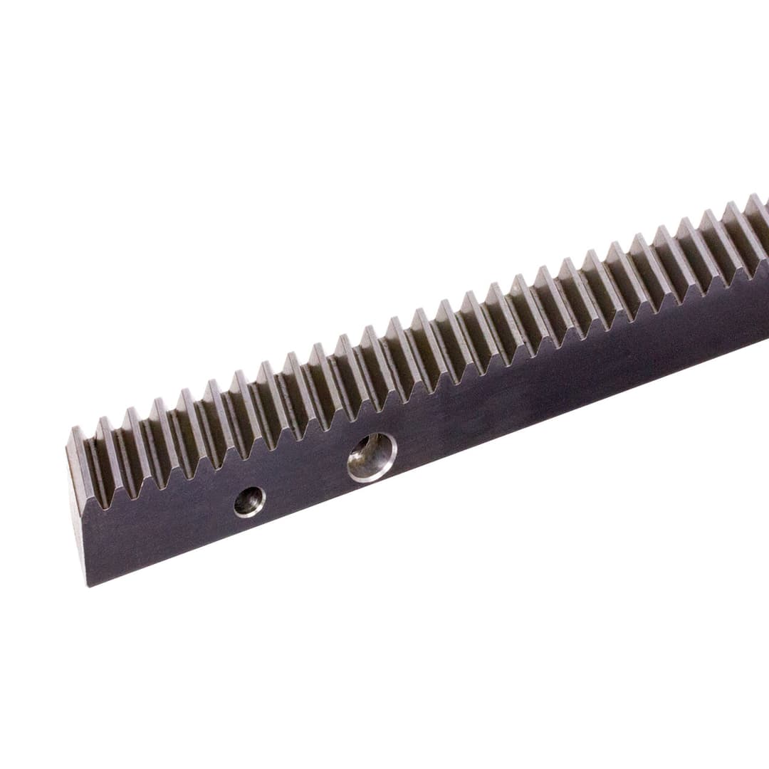 Precision gear rack made of bright steel 900N/mm² module 2 2000mm long without bores
