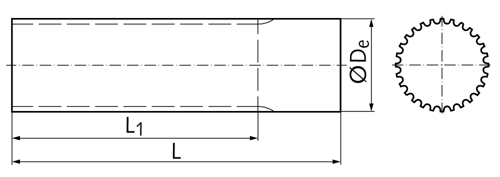 timing bar HTD 3M 9 teeth toothed length min. 75mm total length 100mm material aluminium