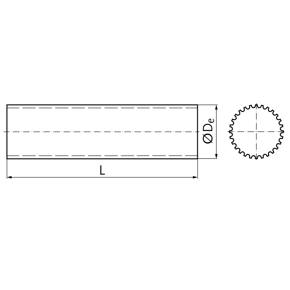 timing bar HTD 8M 19 teeth length 200mm material steel