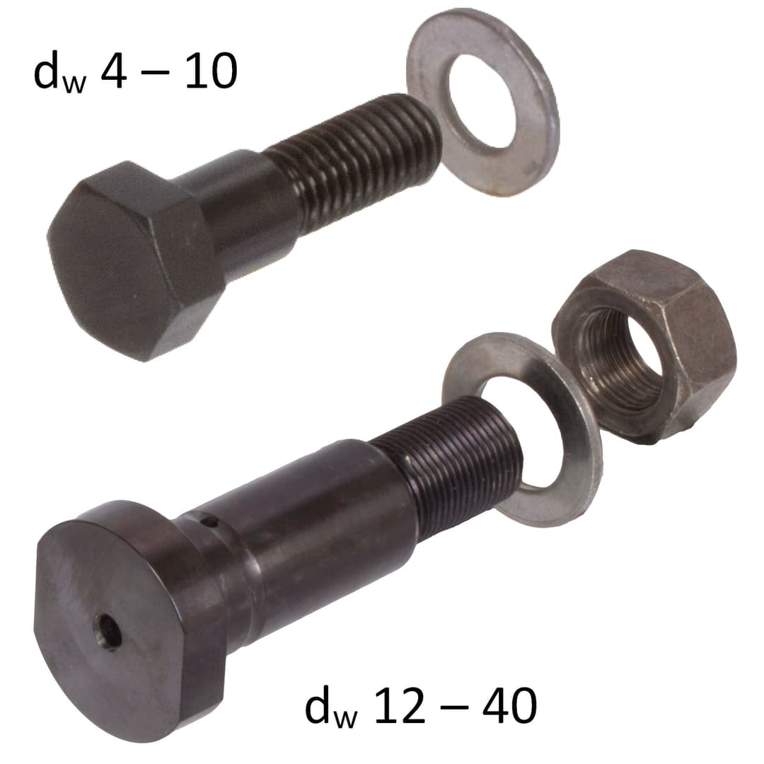Centric bolt LFZ12/M12 dw 10mm bolt diameter 12mm length 50.8mm