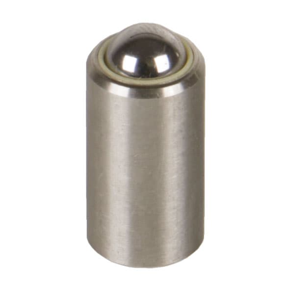 Spring plunger d1=8mm smooth without collar with moving ball stainless steel
