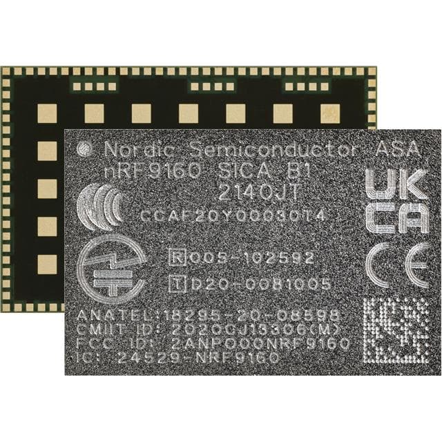 Nordic Semiconductor ASA NRF9160-SICA-B1A-R — IC RF TXRX+MCU CELLULAR 127LGA