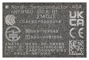 NORDIC SEMICONDUCTOR - NRF9160-SIAA-B1A-R - System-in-Package, Low Power, Cellular IoT, 2.2GHz, 5.5V, ARM Cortex-M33 Microcontroller, GPS