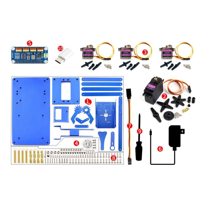 Waveshare 17257 Robot Arm for Pi (no PA)