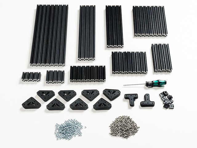 OpenBeam Advanced Precut Kit - Black Aluminum