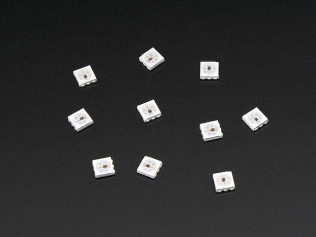 5050 RGB LED with Integrated Driver Chip - 10 Pack