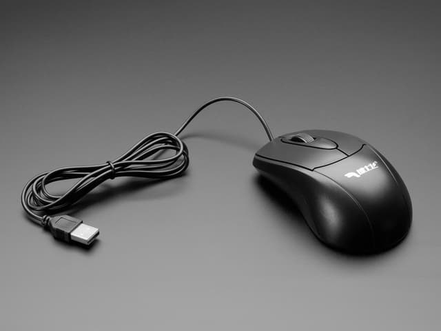 USB Wired Mouse - Two Buttons plus Wheel