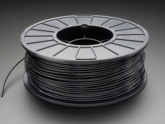 ABS Filament for 3D Printers - 3mm Diameter - Black - 1KG