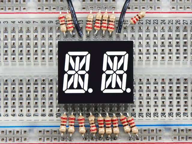 Dual Alphanumeric Display - White 0.54" Digit Height - Pack of 2