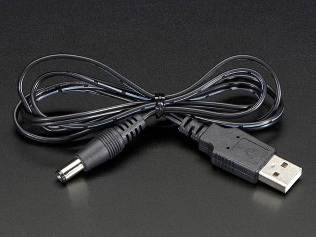 USB to 2.1mm Male Barrel Jack Cable