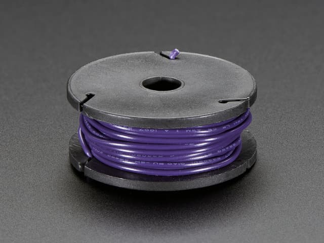 Solid-Core Wire Spool - 25ft - 22AWG - Violet