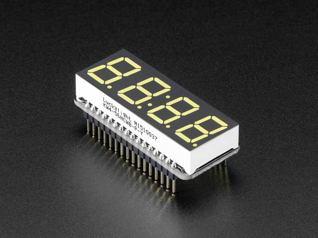 Adafruit 0.56" 4-Digit 7-Segment Display w/ FeatherWing - White