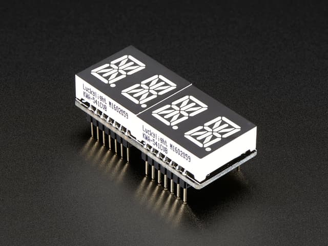 Adafruit 0.54" Quad Alphanumeric FeatherWing Display - Blue