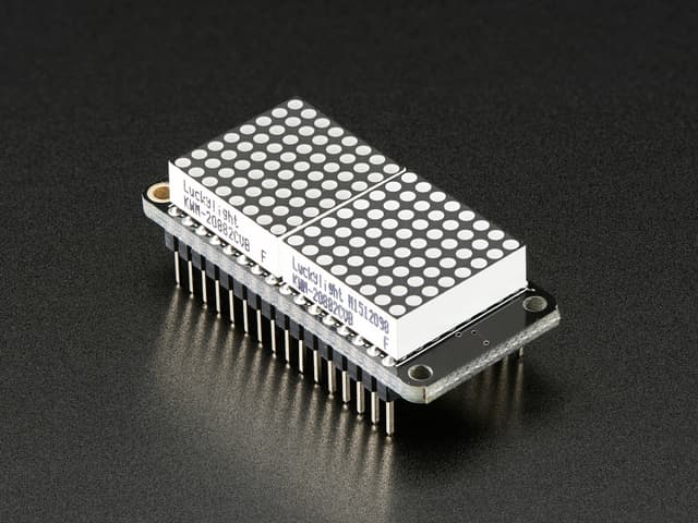 Adafruit 0.8" 8x16 LED Matrix FeatherWing Display - Yellow-Green