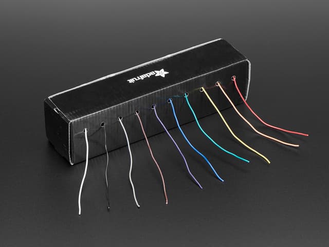 Hook-up Wire Spool Set - 22AWG Solid Core - 10 x 25ft