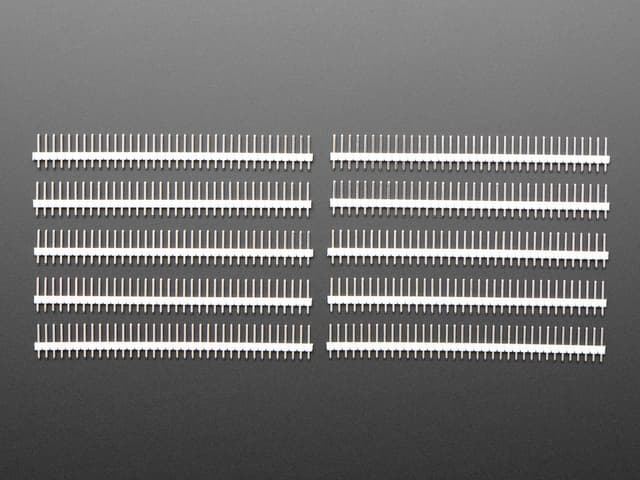 Break-away 0.1" 36-pin strip male header - White - 10 pack