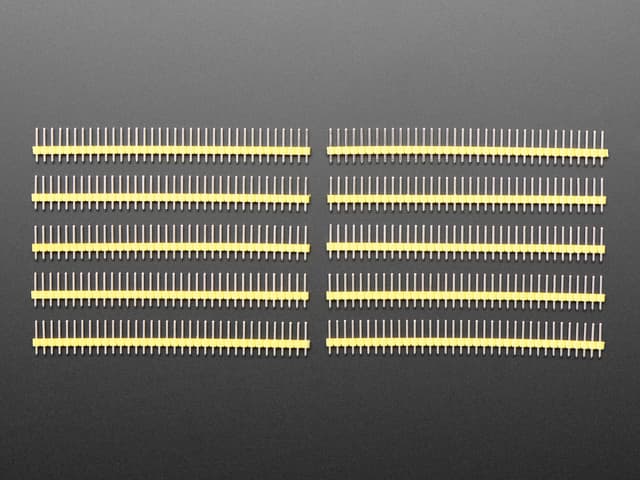 Break-away 0.1" 36-pin strip male header - Yellow - 10 pack