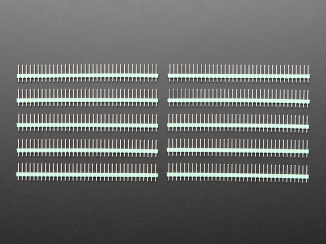 Break-away 0.1" 36-pin strip male header - Green - 10 pack
