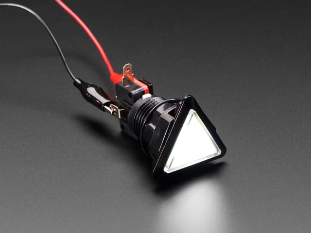 LED Illuminated Triangle Pushbutton A.K.A 1960s Sci-Fi Buttons