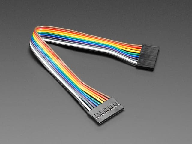 2.54mm 0.1" Pitch 10-pin Jumper Cable - 20cm long