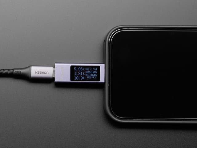 Mini OLED USB C Power Analyzer