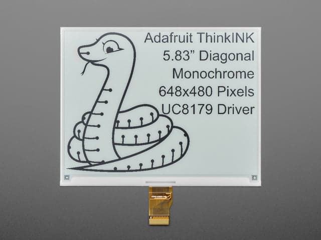 5.83" 648x480 Monochrome Black / White eInk / ePaper