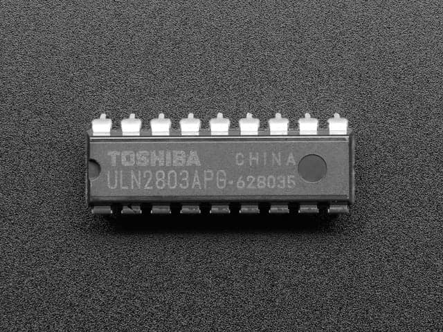 ULN2803: 8 Channel Darlington Driver (Solenoid/Unipolar Stepper)